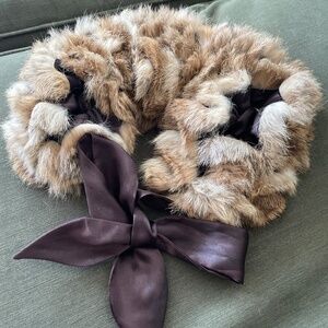 J McLaughlin Real Rabbit Fur Neck Wrap